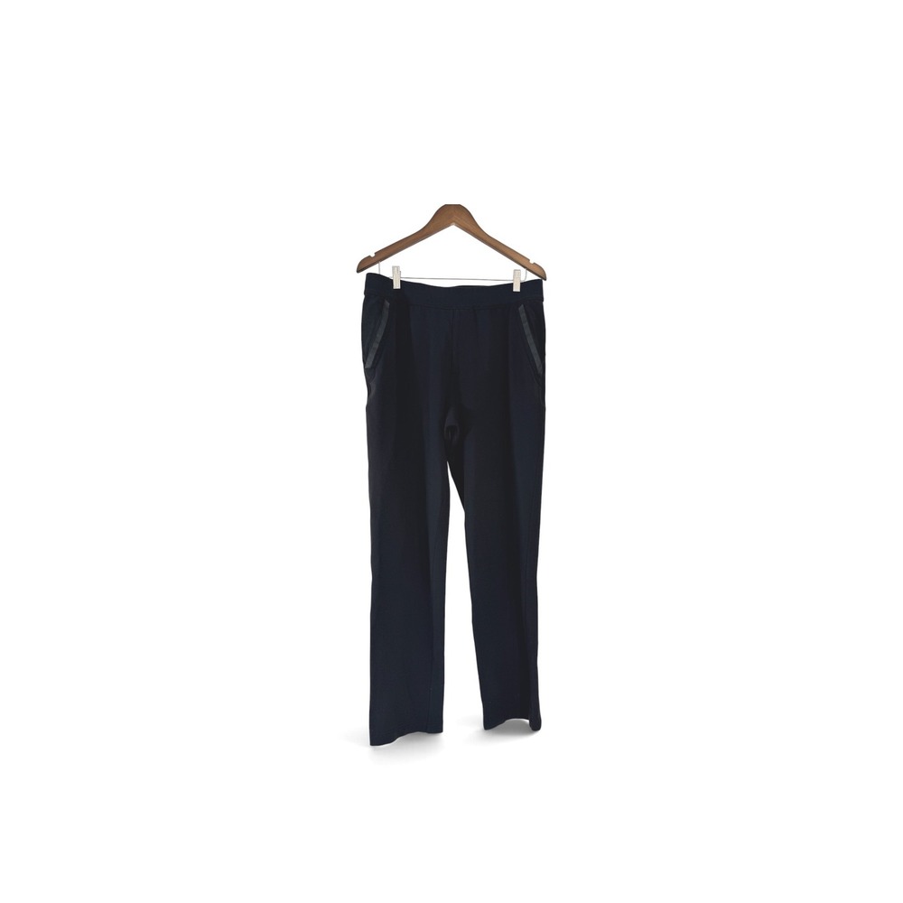 Lululemon Mens Black Straight Leg Athletic Pants Large Drawstring Pockets